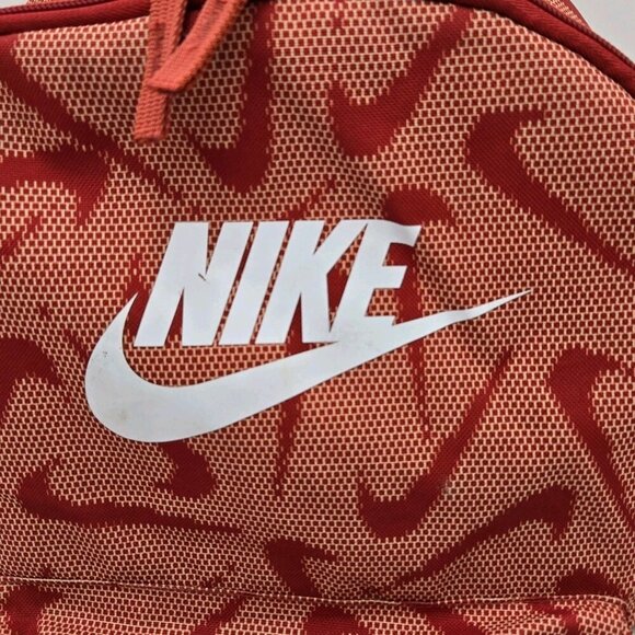 Nike Heritage Backpack 25L Orange Swoosh Logo Laptop School Work 05553 DQ5653 - Picture 8 of 9